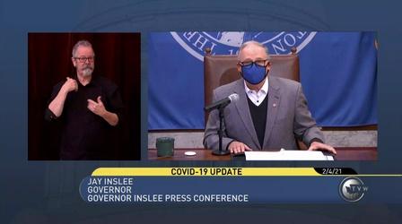 Video thumbnail: Northwest Now Digital First Inslee Vaccine & In Person Learning Update 2/4