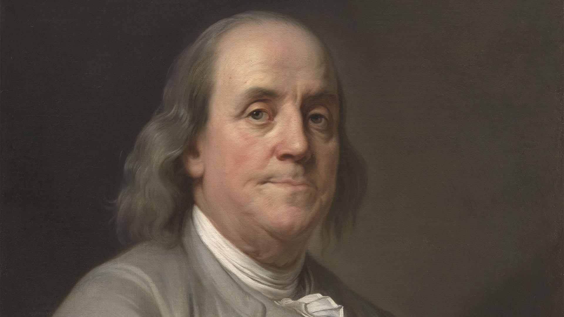 Oil painting of Benjamin Franklin