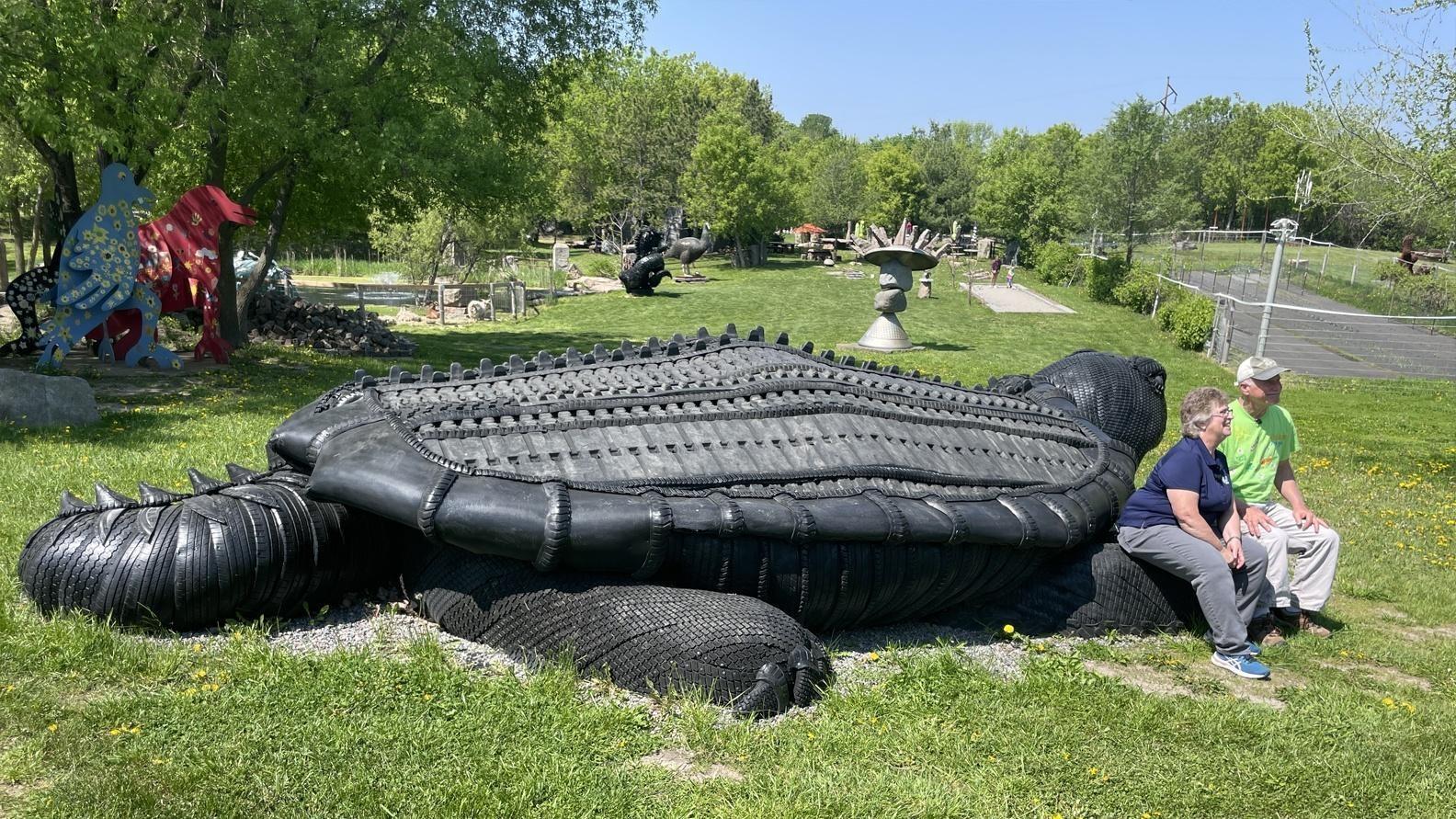 The team visits the Big Stone Mini Golf and Sculpture Garden in Minnetrista, Minn.