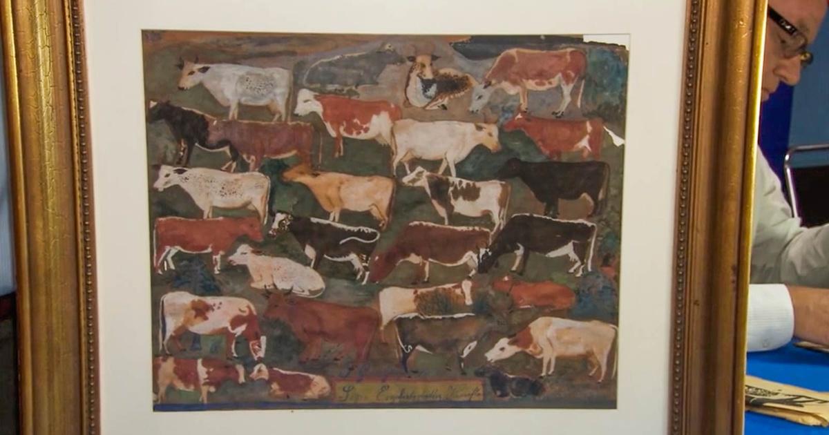 Antiques Roadshow Appraisal 1870 Folk Art Watercolor Painting