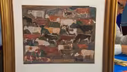 Appraisal: 1870 Folk Art Watercolor Painting