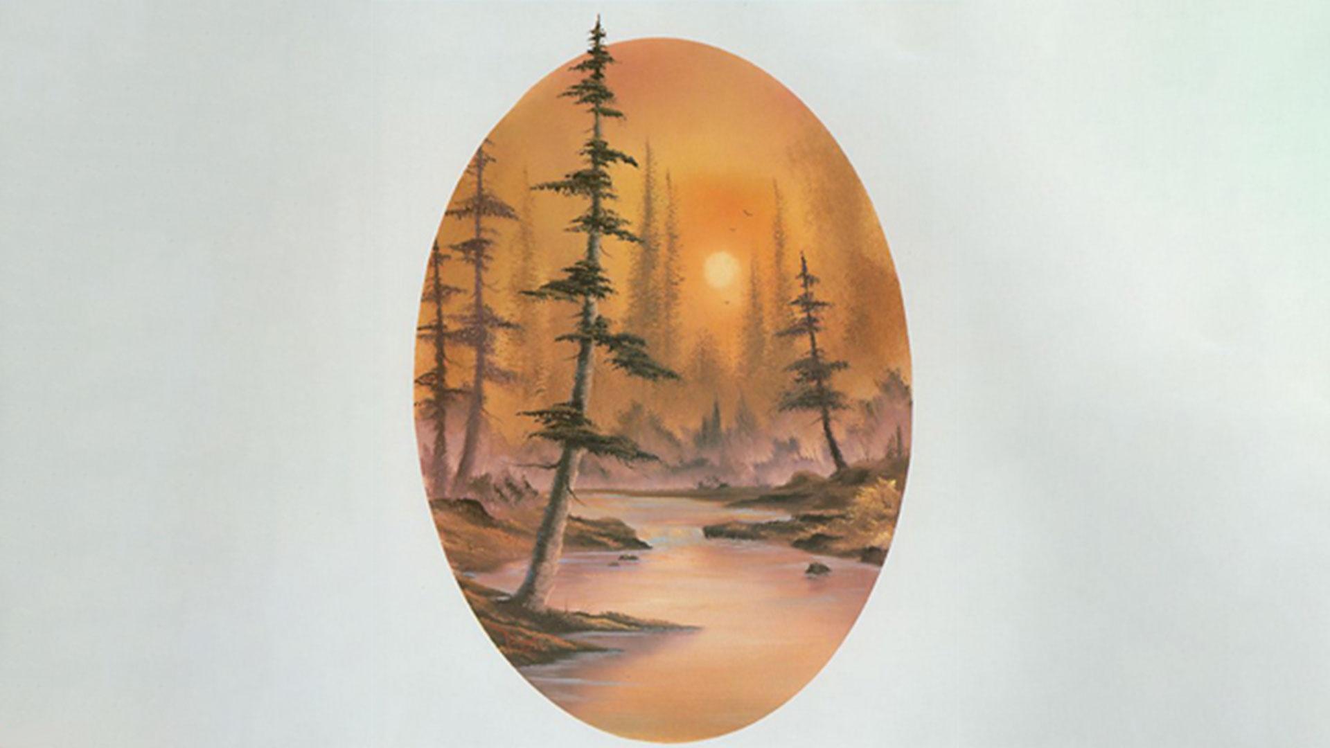 Bob Ross Oil Painting Oval Brush 1