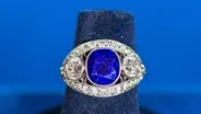 Appraisal: Edwardian Sapphire & Diamond Ring, ca. 1900