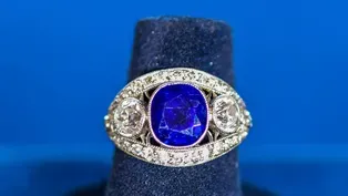 Appraisal: Edwardian Sapphire & Diamond Ring, ca. 1900