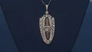 Appraisal: Art Deco Diamond & Platinum Pendant, ca. 1930