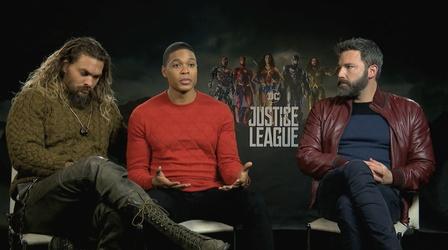 Video thumbnail: Flicks Ray Fisher, Ben Affleck & Jason Momoa for "Justice League"