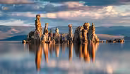 What Are These Strange Towers Growing Out of This Lake?