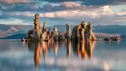 What Are These Strange Towers Growing Out of This Lake?