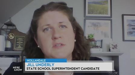 Video thumbnail: Here and Now Underly on Race for Superintendent