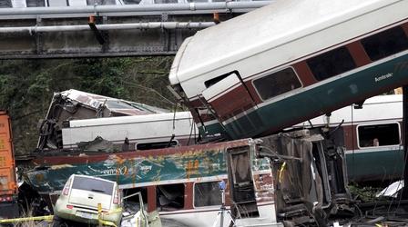Video thumbnail: PBS NewsHour News Wrap: Train derailment causes multiple deaths, injuries