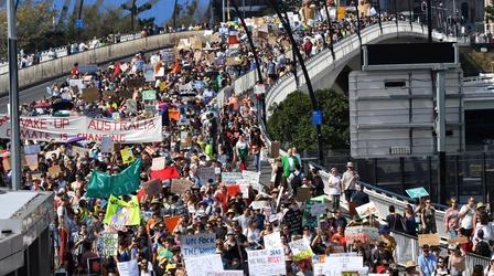 Video thumbnail: PBS NewsHour Youth climate action marches draw millions around the world