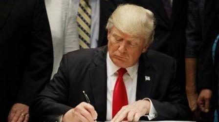 Video thumbnail: PBS NewsHour News Wrap: Trump signs executive orders on cybersecurity, vo