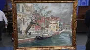 Appraisal: Italico Brass Oil Painting, ca. 1920