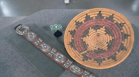 Video thumbnail: Antiques Roadshow Appraisal: Navajo Belt, Bracelet & Basket, ca. 1940