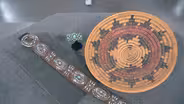 Appraisal: Navajo Belt, Bracelet & Basket, ca. 1940