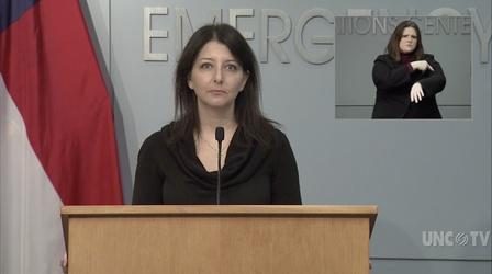 Video thumbnail: NC Emergency Management and Weather 01/08/21: Coronavirus Briefing (English)