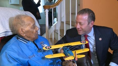 Video thumbnail: NJTV News Gottheimer bestows Congressional medal on Tuskegee Airman