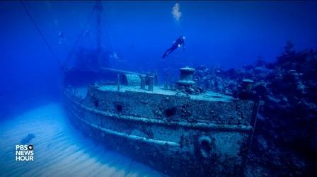 Video thumbnail: PBS NewsHour Bermuda battles to save the cultural treasure of shipwrecks.