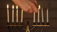 Lighting the Menorah