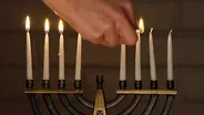 Lighting the Menorah