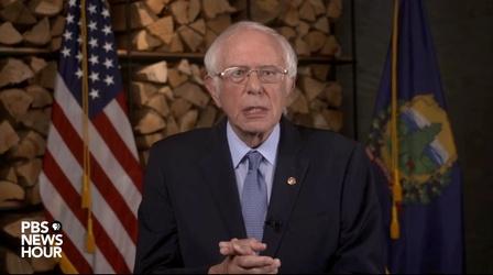 Video thumbnail: PBS NewsHour Sen. Bernie Sanders’ full speech | 2020 DNC Night 1