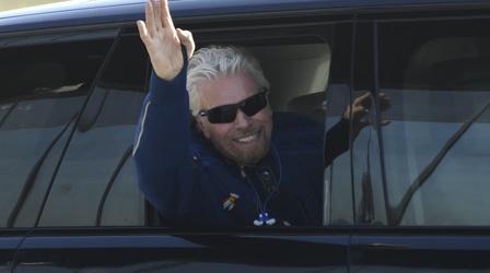 Video thumbnail: PBS NewsHour Space race: Branson flies to space on Virgin Galactic