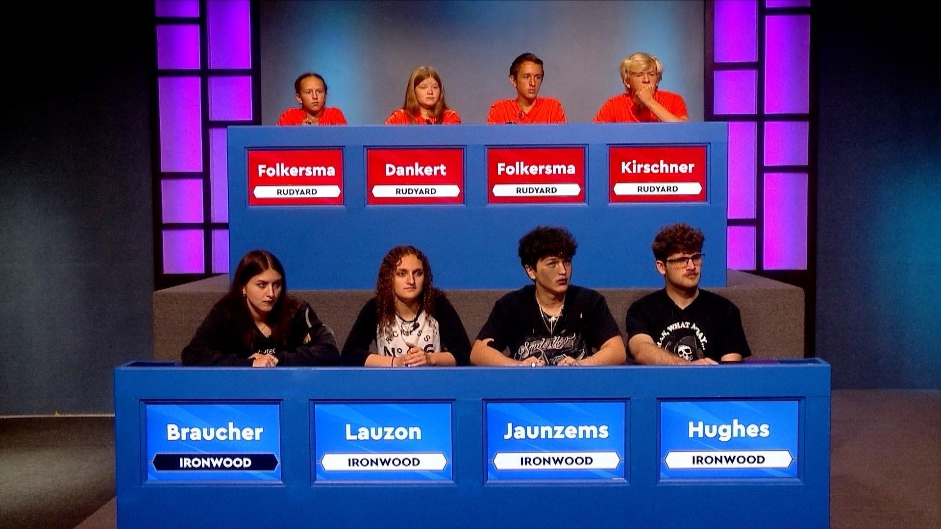 Rudyard meets Ironwood in this initial round of WNMU-TV's quiz tournament.
