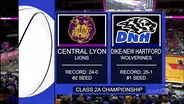 Class 2A — Dike-New Hartford Wolverines vs. Central Lyon Lions