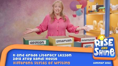 Video thumbnail: Rise and Shine Randi House - Different Styles of Writing