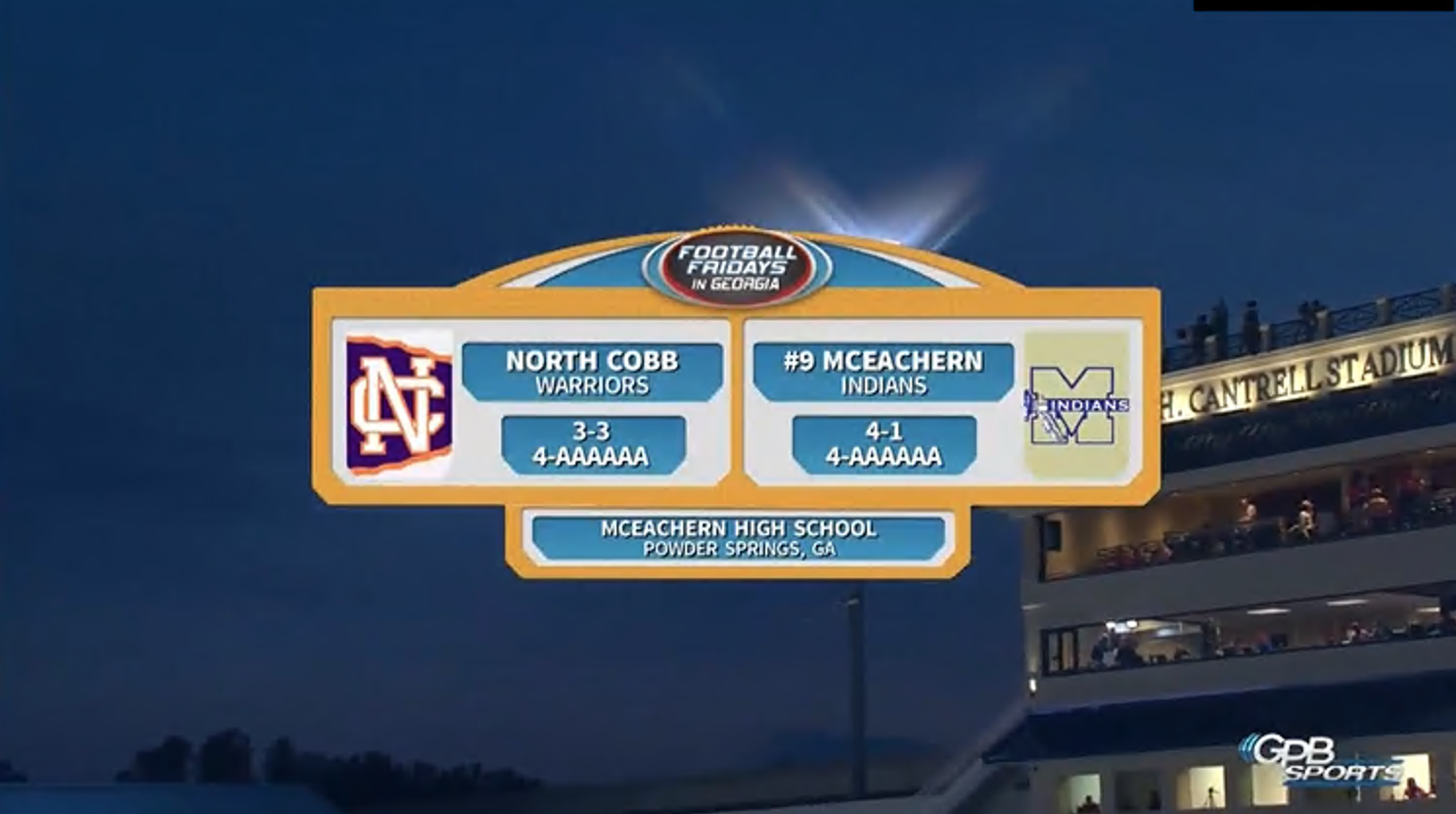 Football Fridays in Georgia, McEachern vs. North Cobb, Season 2015, Episode 5