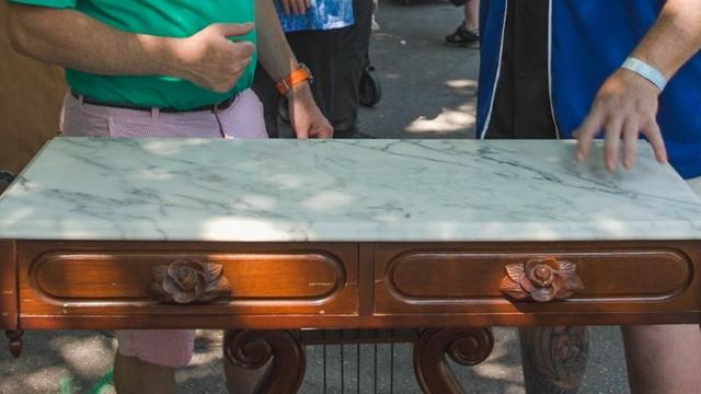 Antiques Roadshow | Appraisal: Liberace's American Marble-top Pier Table, ca. 1860