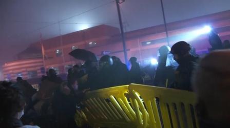 Video thumbnail: NJ Spotlight News Protesters clash with officers over jailed immigrants