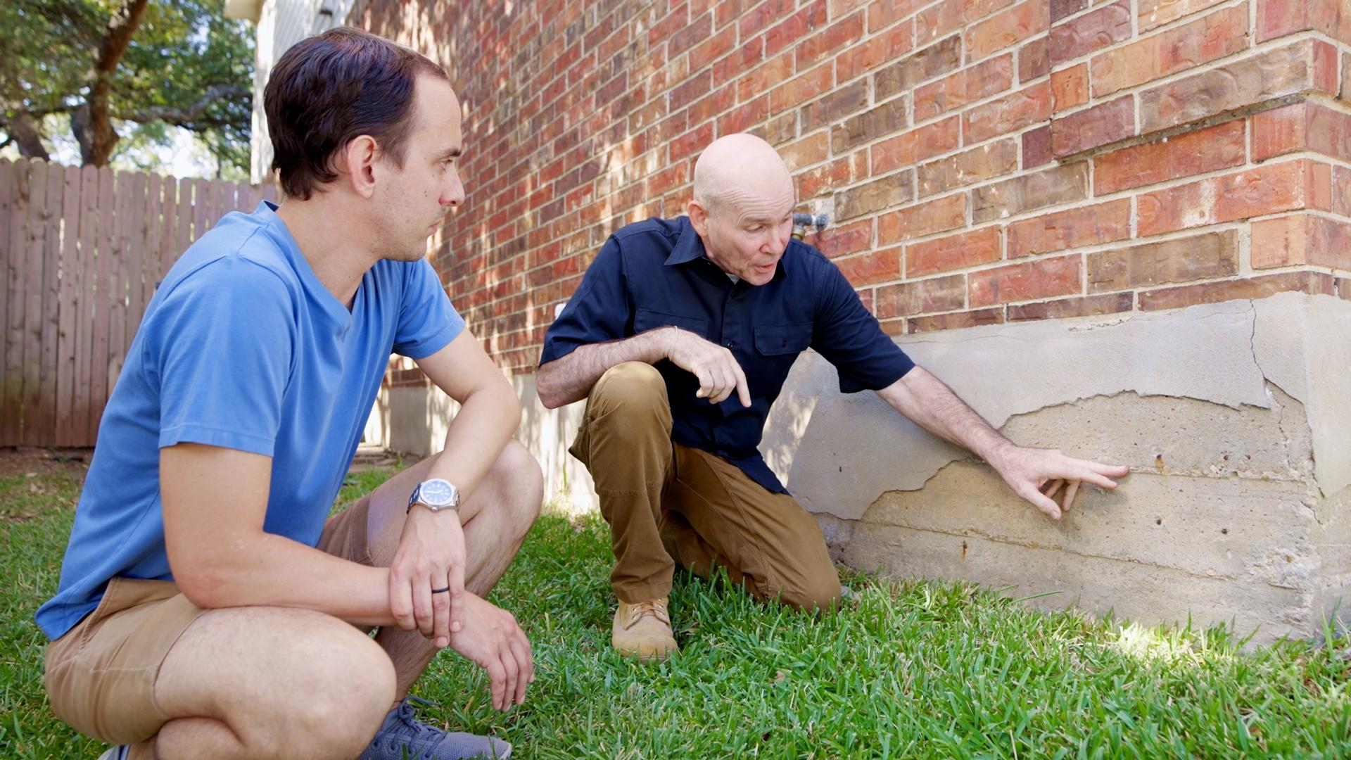 Common ductwork noises; how to overseed a dead lawn; repairing cracked foundation stucco.