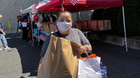Video thumbnail: NJ Spotlight News Mercy Center food pantry serves Independence Day feast