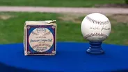 Appraisal: Walter Johnson-signed Baseball with Box, ca. 1925