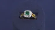 Appraisal: Diamond & Emerald Conversion Ring, ca. 1920