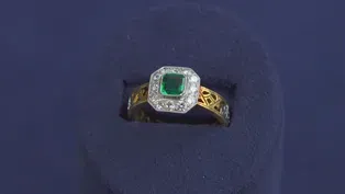 Appraisal: Diamond & Emerald Conversion Ring, ca. 1920