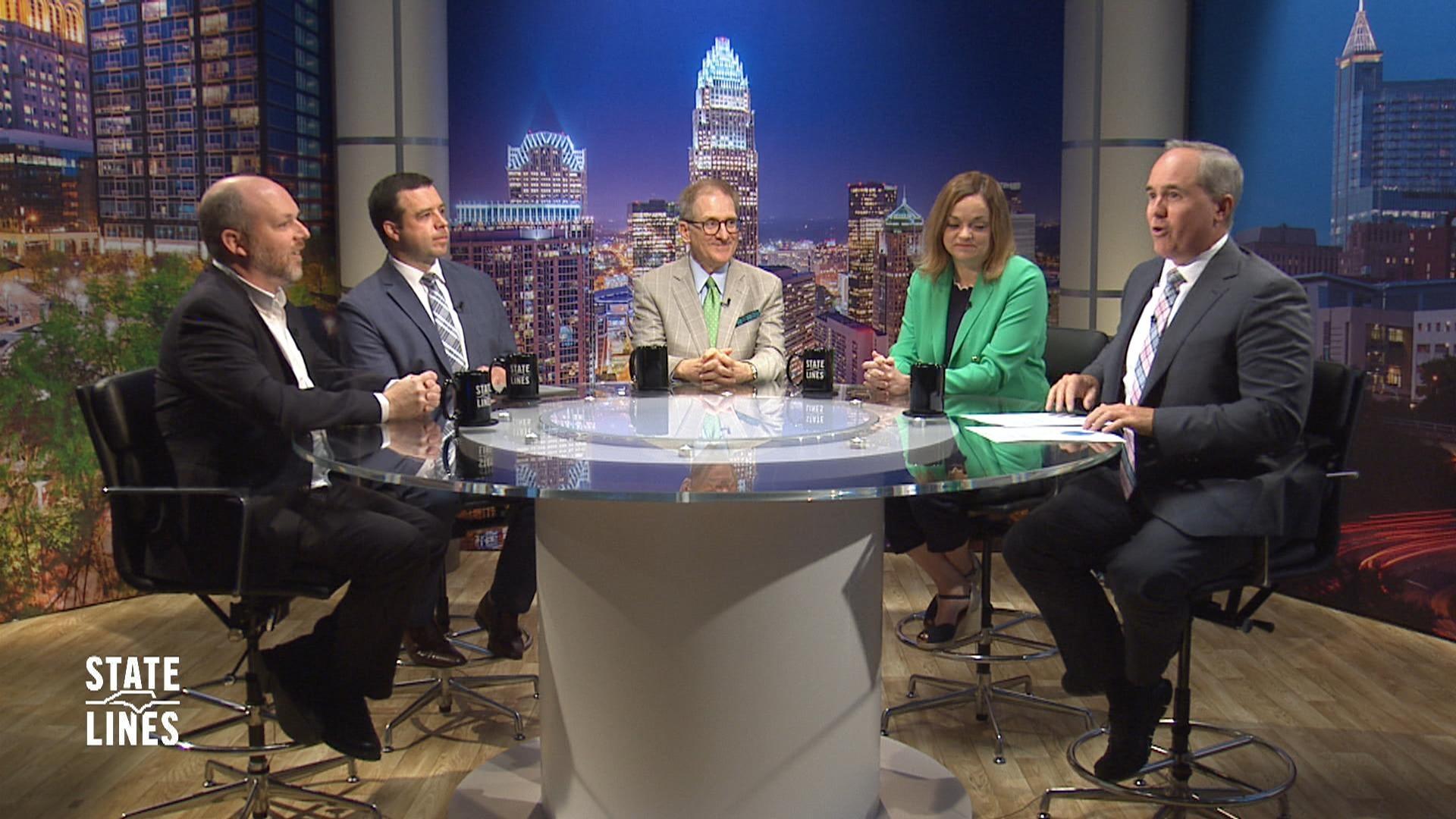 Host of State Lines, Kelly McCullen and panelists.