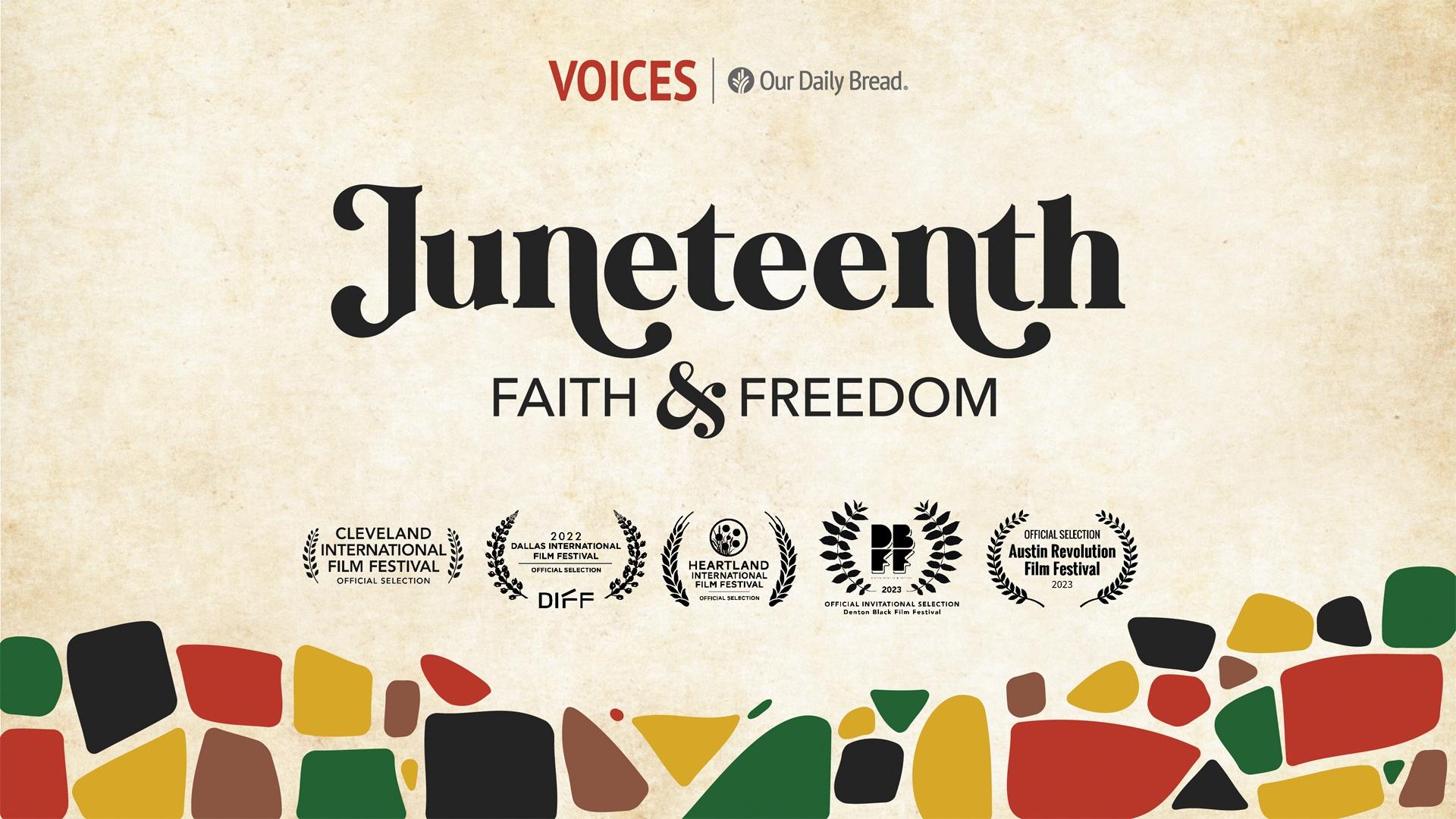 Juneteenth: Faith & Freedom promotional banner. 