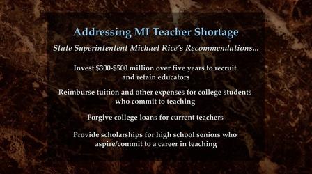 Video thumbnail: Media Meet Michigan Teacher Shortage