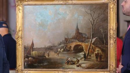 Video thumbnail: Antiques Roadshow Appraisal: Andries Vermeulen "Skating Scene" Oil Painting