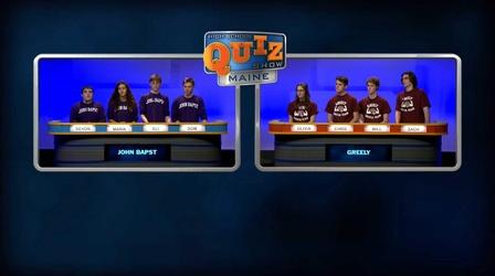 Video thumbnail: High School Quiz Show: Maine John Bapst vs. Greely - 2nd Round