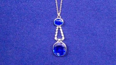 Appraisal: Cartier Sapphire Pendant, ca. 1915