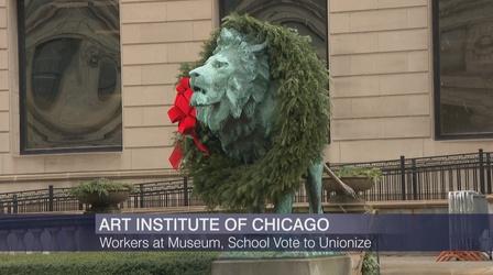 Video thumbnail: Chicago Tonight Workers at Art Institute Museum, School Vote to Unionize