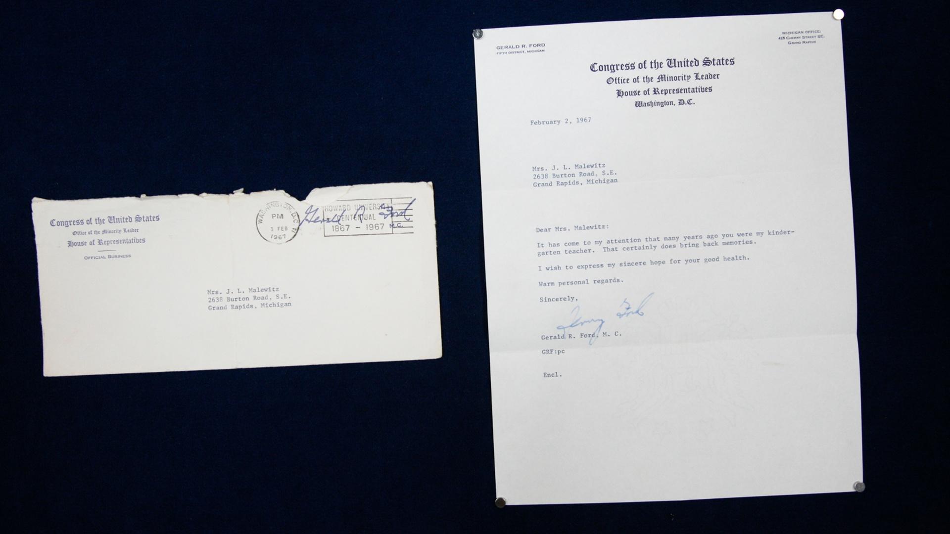 Appraisal: 1967 Gerald Ford Letter with Envelope | Antiques Roadshow ...