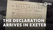 The Declaration Arrives in Exeter