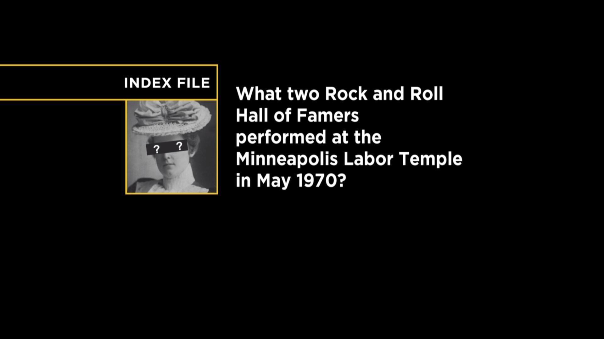 Index File | A Famed 1970 Minneapolis Concert