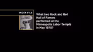 Index File | A Famed 1970 Minneapolis Concert