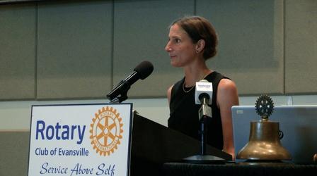 Video thumbnail: Evansville Rotary Club Regional Voices: Millie's Dino Trail and Arts Council Update