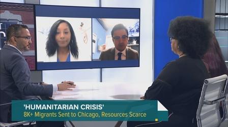 Video thumbnail: Chicago Tonight: Latino Voices Volunteers Stepping Up to Assist Migrants in Chicago